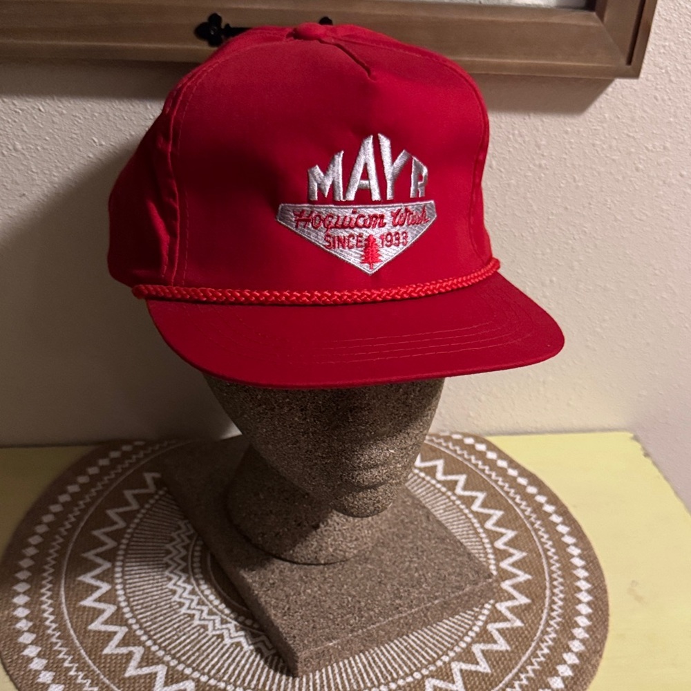 🆕 VTG MAYR Hoquiam Wash Since 1933 Red Cap